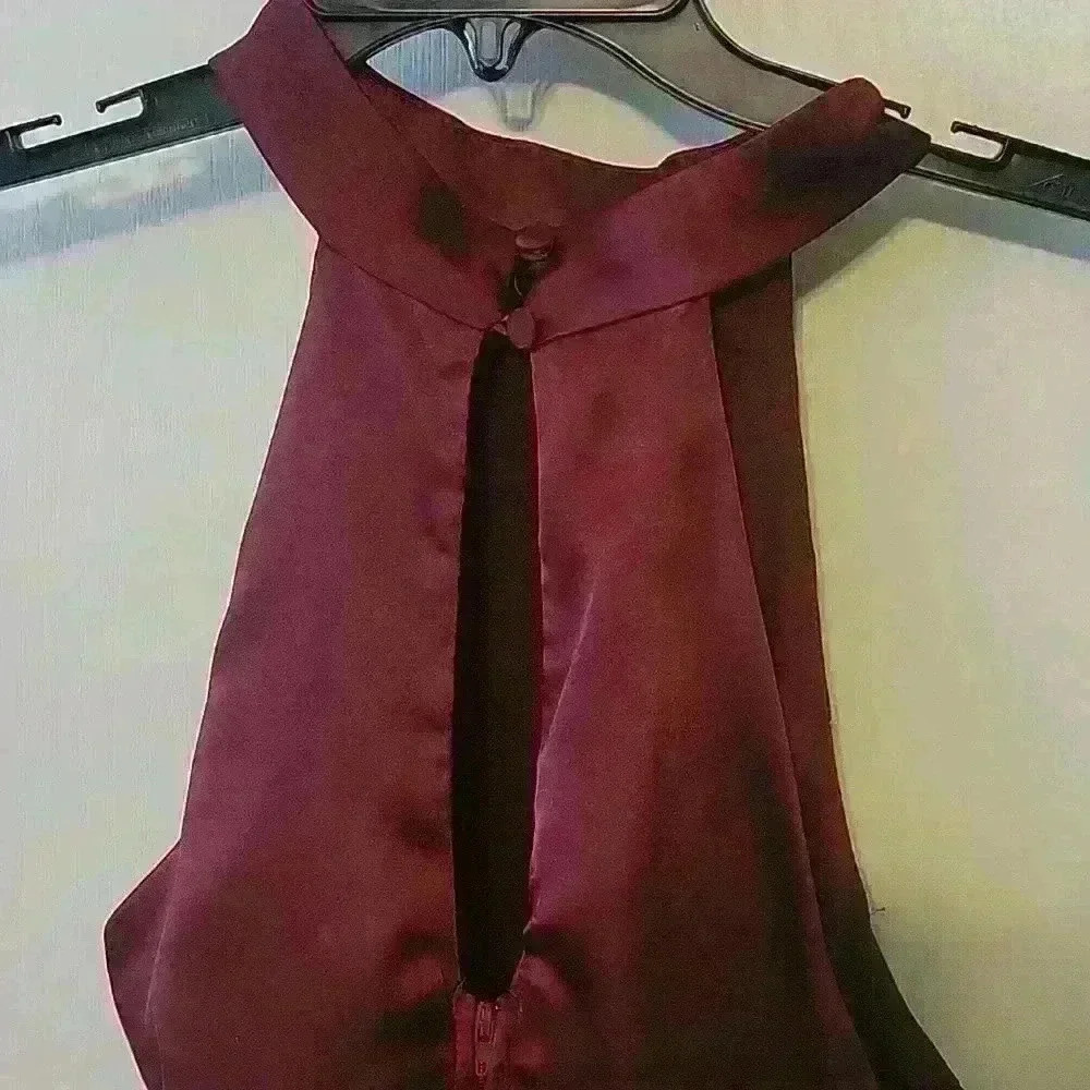 B Darlin Burgundy Mini Dress - Picture 4 of 10